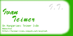 ivan teimer business card